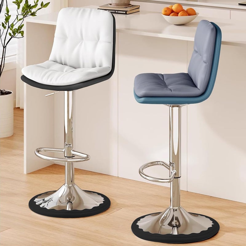 Funvalley Surperfect 4 Pcs Bar Stool Leg Protectors Ring - Silicone Anti-Slip Stretchable Covers for 14.5""-16.5"" Round Base  No Noise & Scratch Proof Chair Foot Pads for Wooden Floors & Hard Surfaces (Black) - Image 2